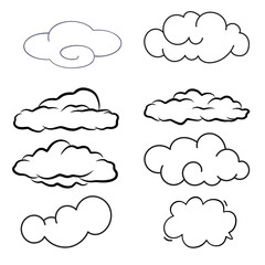 Minimal Cloud Line Art Icon – Vector Design for Networking, Databases & Synoptics Concepts