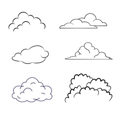 Minimal Cloud Line Art Icon – Vector Design for Networking, Databases & Synoptics Concepts