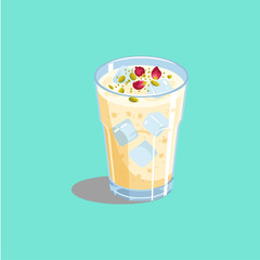 Lassi icon logo flat vector design