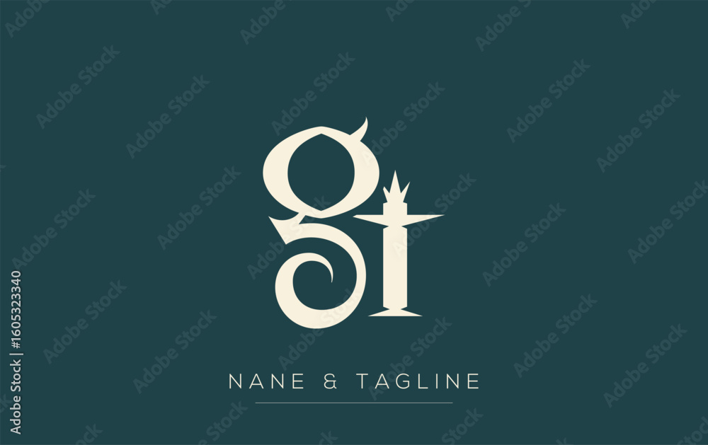Fototapete gt elegant monogram logo design featuring stylized letters. a sophisticated monogram logo representa