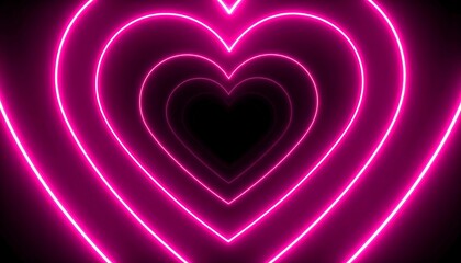 Pink neon heart tunnel (3)