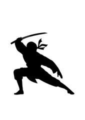 Ninja Warrior Silhouette