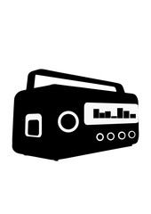 Retro Radio Silhouette