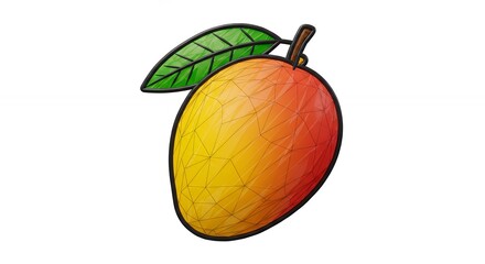 Colorful mango illustration