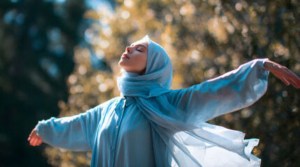 Embracing Sunlight: A Moment of Peace and Freedom