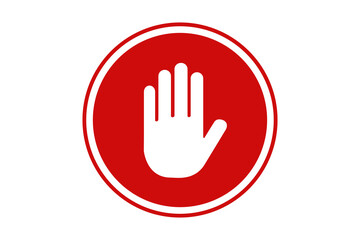 stop hand sign icon for web app website logo UI design
