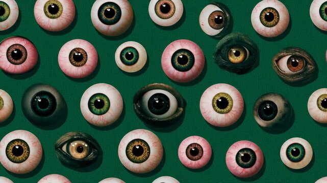 Creepy seamless eyeball background for Halloween