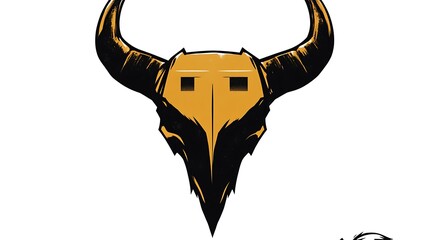 Stylized bull skull graphic