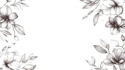 Elegant Floral Frame with Beautiful Leaf Decorations