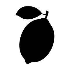 Black lemon silhouette vector illustration citrus fruit graphic design element icon symbol isolated clip art image