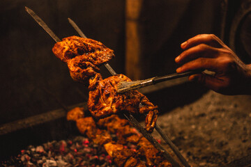 Spicy Grilled Chicken on Skewers