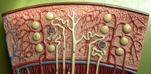 Kidney Cortex Model Close-Up View