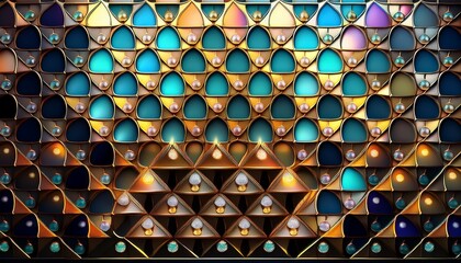 geometric pattern made of rhinestones