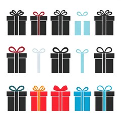 Collection of gift boxes