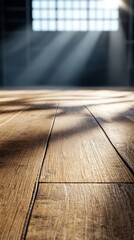 Sunlight Streaming onto Wooden Floor
