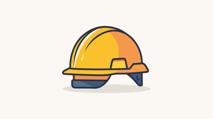 Fototapeta premium Professional Helmet Safety Vector Icon for Work Safety Precautions