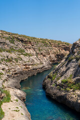 Elevated View of Wied il-Għasri Lagoon, Gozo, Malta