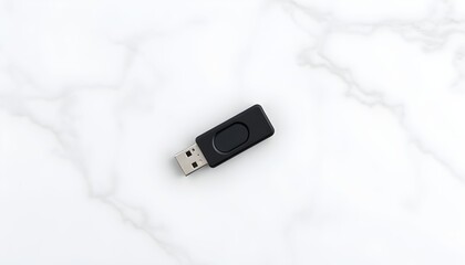Fototapeta premium USB Flash Drive on Marble Desk