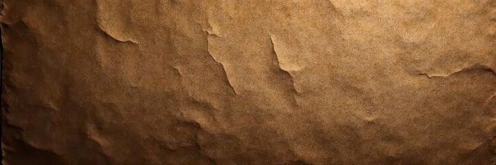 Dark brown kraft paper texture, rustic and slightly worn , design element, close up