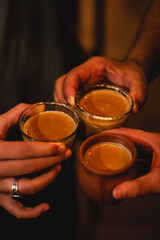Desi Chai in Clay and Glass Cups