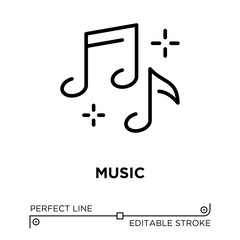 Vector line icon related to music. Perfect Line. Editable Stroke.