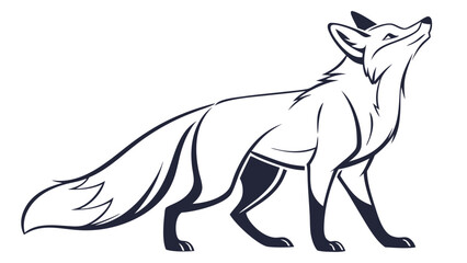 Fototapeta premium A cartoon illustration of a fox.