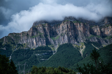 Early Sunlight on the Dramatic Cliffs of Ordesa Valley, Spanish Pyrenees