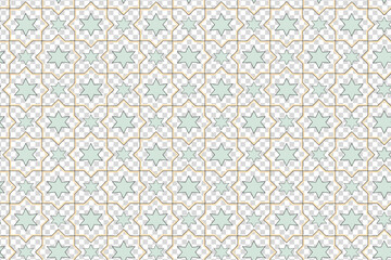 islamic geometric star seamless pattern vector with transparent background