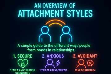 Attachment Styles Infographic with Relationship Dynamics for Social Psychology