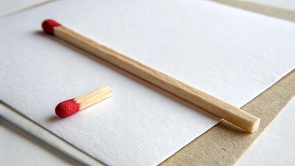 matches on white background