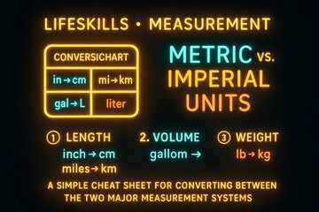 Measurement Conversion Guide Infographic with Units for Practical Reference