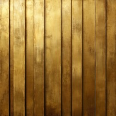 Textured gold metallic panels with vertical stripes in varying gold tones create sophisticated modern decor. Distressed aged effect adds character, depth to this luxurious industrial art background.