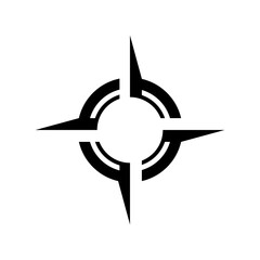 Architectural north arrow and compass outline vector