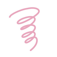 シンプルな渦巻きスパイラル　ピンク　ぐるぐる　アイコン　イラスト　素材
