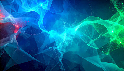 Flowing waves glowing light in vibrant colors against a gradient background, luminous streaks twist, swirl in motion. Ideal for abstract design, visual, and futuristic aesthetics