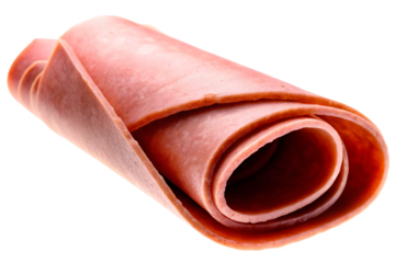 rolled susi meat roll vibrant colour isolated on white background, png, ai generated.