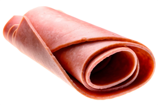 rolled susi meat roll vibrant colour isolated on white background, png, ai generated.
