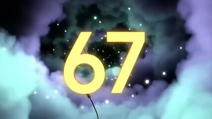 Glowing 67 in cosmic clouds. - Powered by Adobe