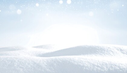 Snowy landscape, soft light, winter scene