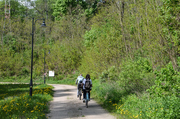 Obraz premium bike trip around the Boyen Fortress in Giżycko
