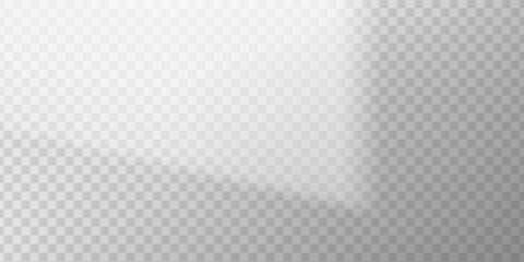 Soft light filters through blinds, creating blurred shadows and a calm effect. White wall, plain background, and warm reflections shape a modern interior mockup for realistic presentation scenes.