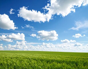 Obraz premium Vast field under a vibrant sky