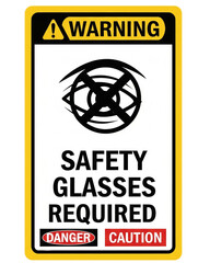 Safety glasses sign