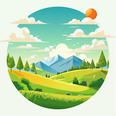 Obraz premium landscape with mountains