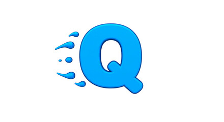 Download cool blue letter q graphic with motion effect for logo design and creative projects online now