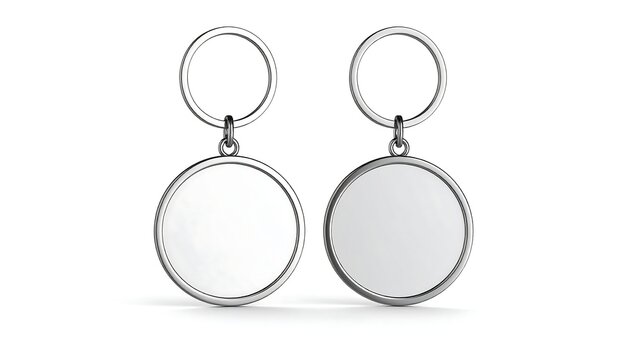 Blank round keychains
