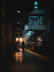 An electrical worker keeps the old factory running, 
