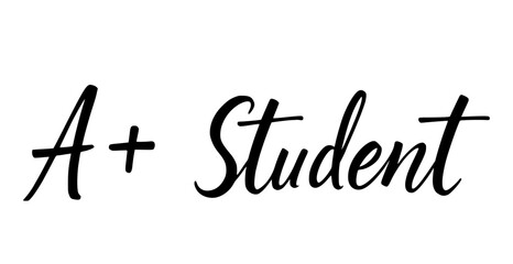 Handwritten "A+ Student"