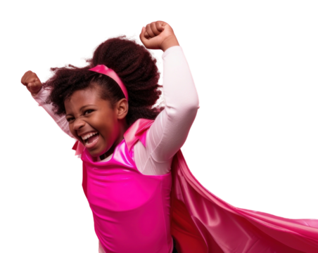 PNG Joyful child superhero costume - Powered by Adobe