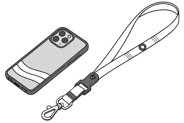 Phone and lanyard for easy carrying and comfort